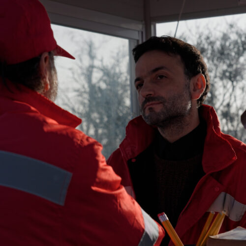 Fotograma cortometraje "Doble línea"